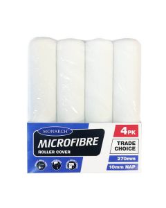 Monarch 270mm Microfibre Roller Cover - 10mm Nap - 4 Pack