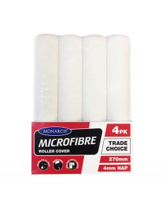 Monarch 270mm Microfibre Roller Cover - 4mm Nap - 4 Pack